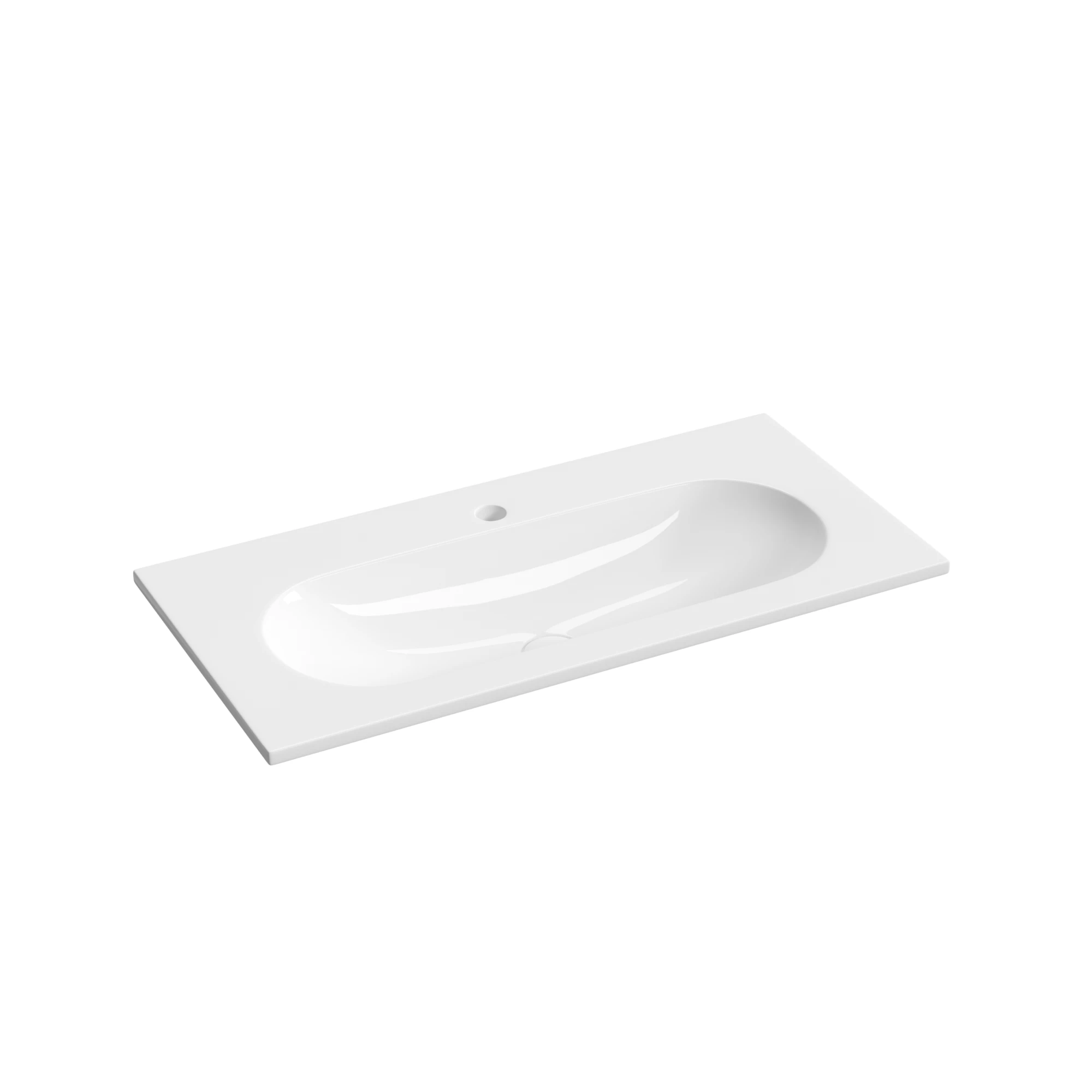 Раковина накладная Ceramicanova Калиста / Calista 81x39,5x12 без перелива, с отверстием под смеситель, прямоугольная, белый — РАК010014 — фото 1