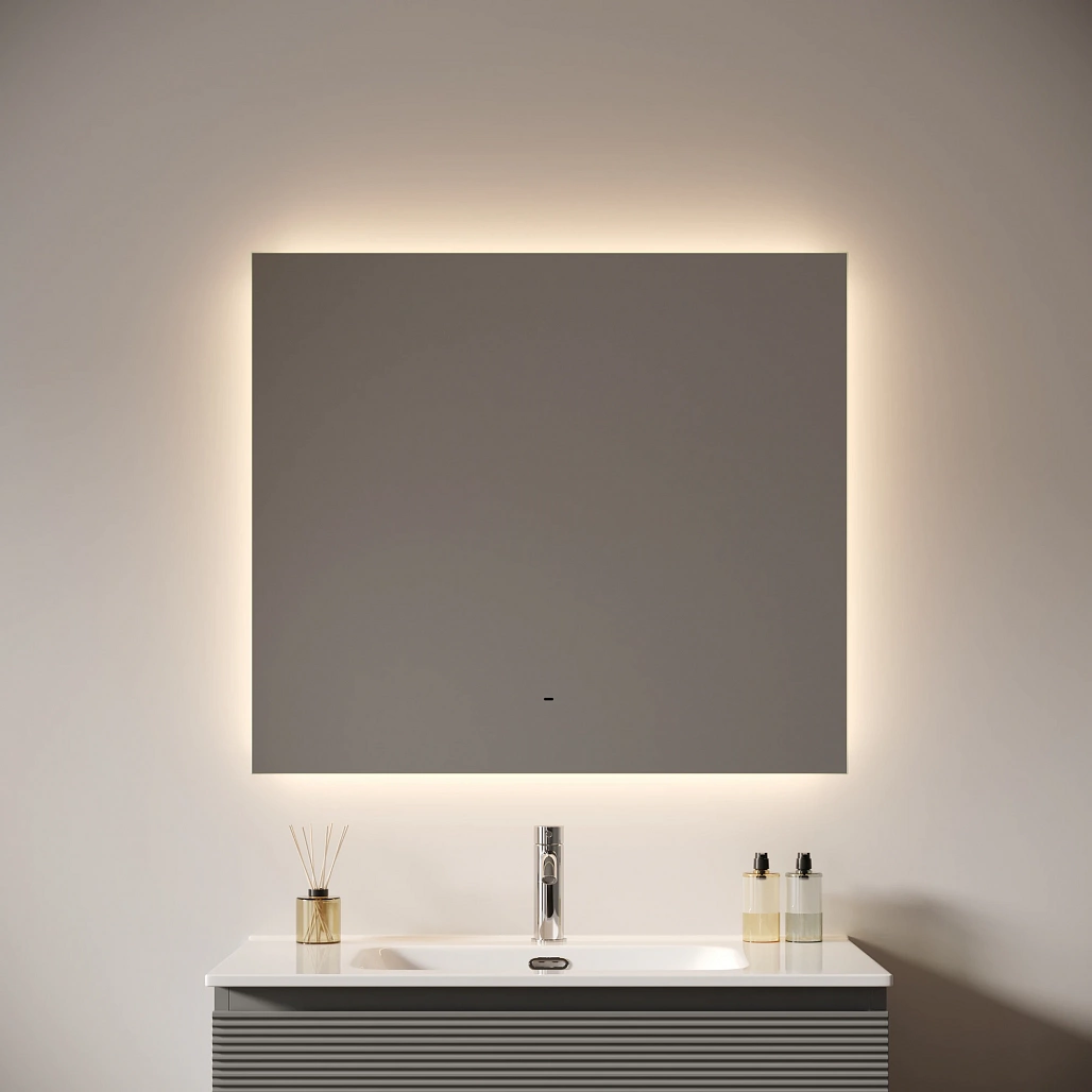 Зеркало Sancos Поле 2.0 / Square 2.0 80x70 светодиодная подсветка 2700K/4000K/5000K, управление взмахом руки, диммируемая регулировка подсветки — ЗЕР010413 — фото 5