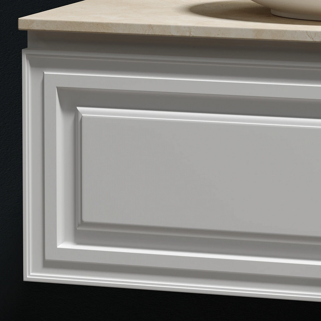 Тумба под столешницу Sancos Самая / Very 99,5x44,5x40,6 подвесная, белый матовый / bianco, столешница без отверстия под смеситель, креман / kreman — МЕБ009502 — фото 8