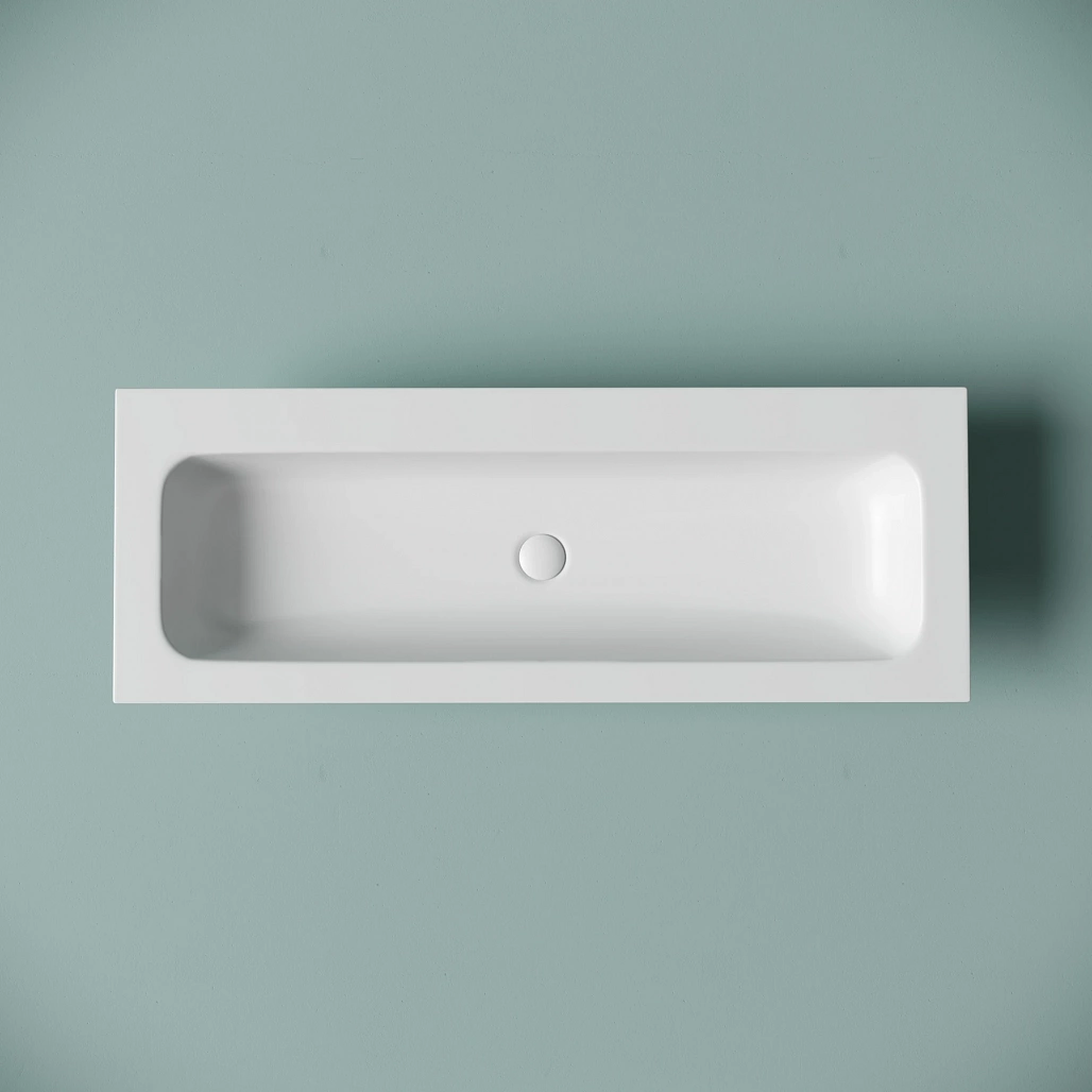 Раковина мебельная Ceramicanova Грация / Grace 121x45,7x13,7 без перелива, без отверстия под смеситель, прямоугольная, белый матовый — РАК010004 — фото 3