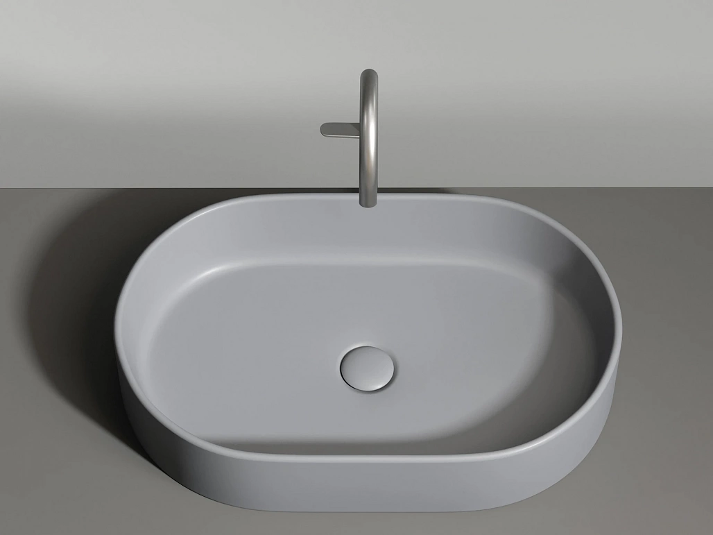 Раковина накладная Ceramicanova Элемент / Element 60,8x38,5x12,2 без перелива, овальная, антрацит матовый — РАК010107 — фото 7