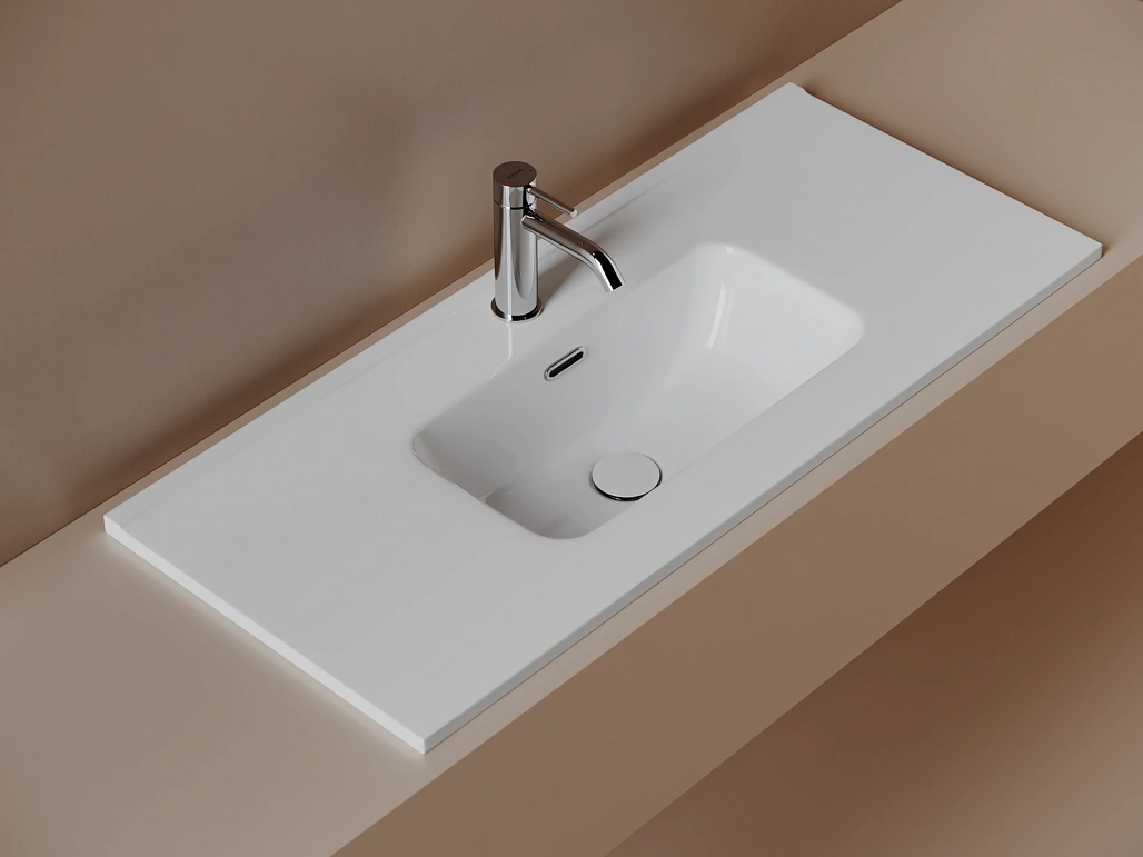 Раковина накладная Ceramicanova Компакт (Compact) 910x395x170, белый, CN7030
