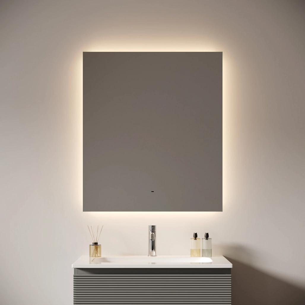 Зеркало Sancos Поле 2.0 / Square 2.0 70x80 светодиодная подсветка 2700K/4000K/5000K, антизапотевание, управление взмахом руки, диммируемая регулировка подсветки — ЗЕР010407 — фото 5