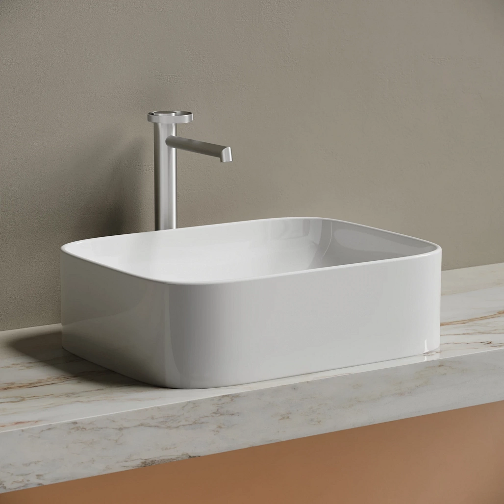 Умывальник чаша накладная прямоугольная Ceramicanova Элемент (Element) 505x380x150 мм, CN6052