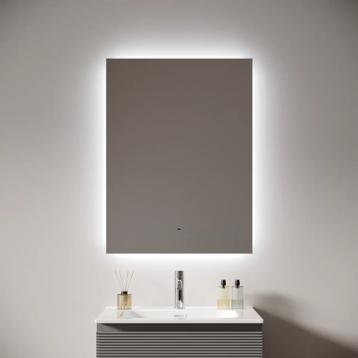 Зеркало Sancos Поле 2.0 / Square 2.0 60x80 светодиодная подсветка 2700K/4000K/5000K, управление взмахом руки, диммируемая регулировка подсветки — ЗЕР010412 — фото 2