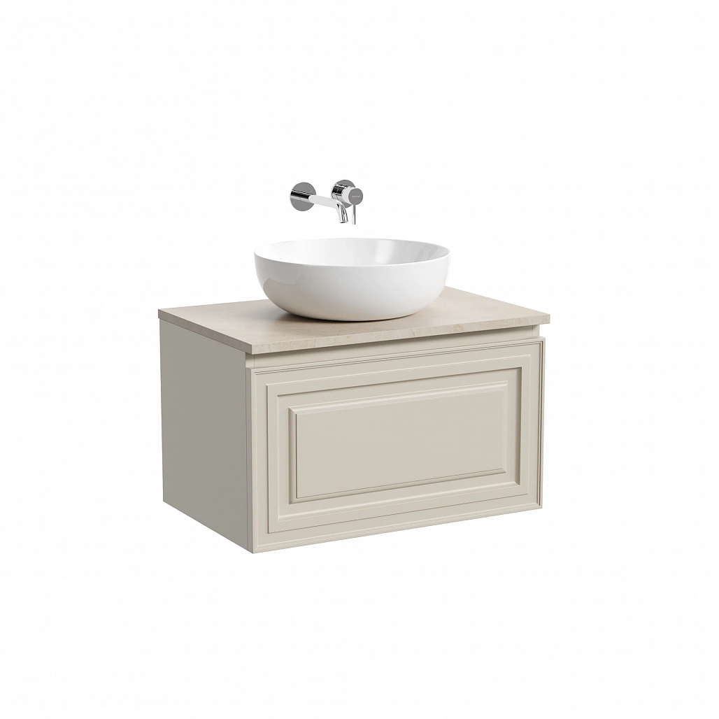 Тумба под столешницу Sancos Самая / Very 69x44,5x40,6 подвесная, бежевый матовый / beige soft, столешница без отверстия под смеситель, креман / kreman — МЕБ009684 — фото 1