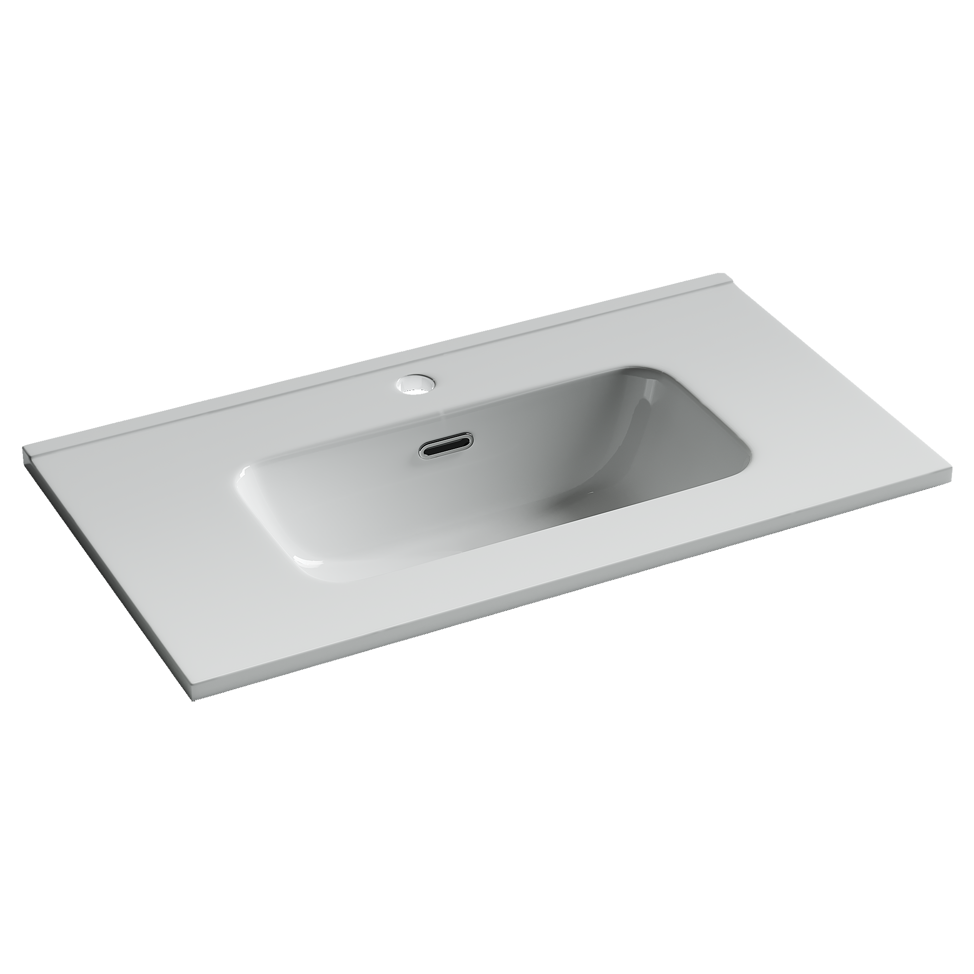 Раковина мебельная Ceramicanova Компакт / Compact 71x39,5x17 со сливом переливом, с отверстием под смеситель, прямоугольная, белый — РАК010027 — фото 1