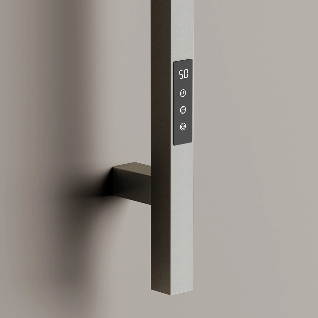 Полотенцесушитель электрический Sancos Линн / Linn SC13002BN 150x3 I-образный, вакуумное напыление (PVD-покрытие), брашированный никель