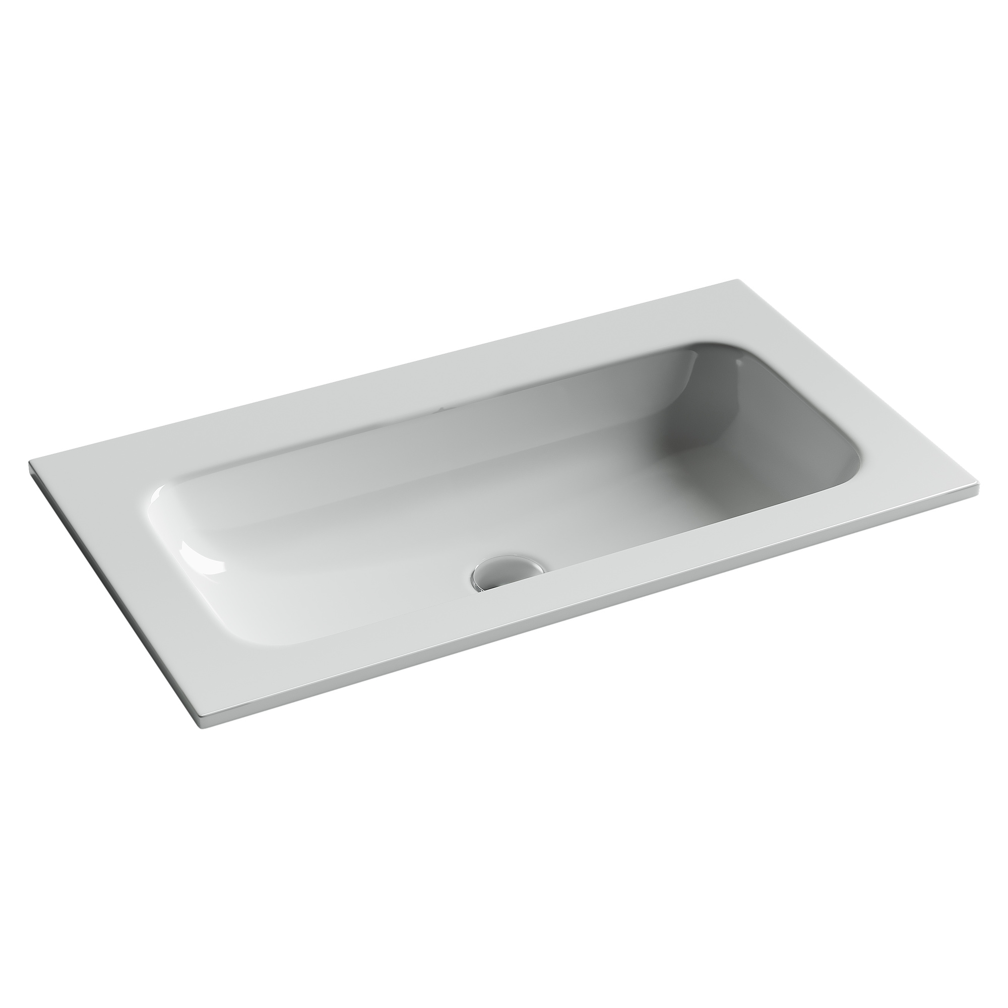 Раковина мебельная Ceramicanova Грация / Grace 81x45,7x13,7 без перелива, без отверстия под смеситель, прямоугольная, белый — РАК010055 — фото 1