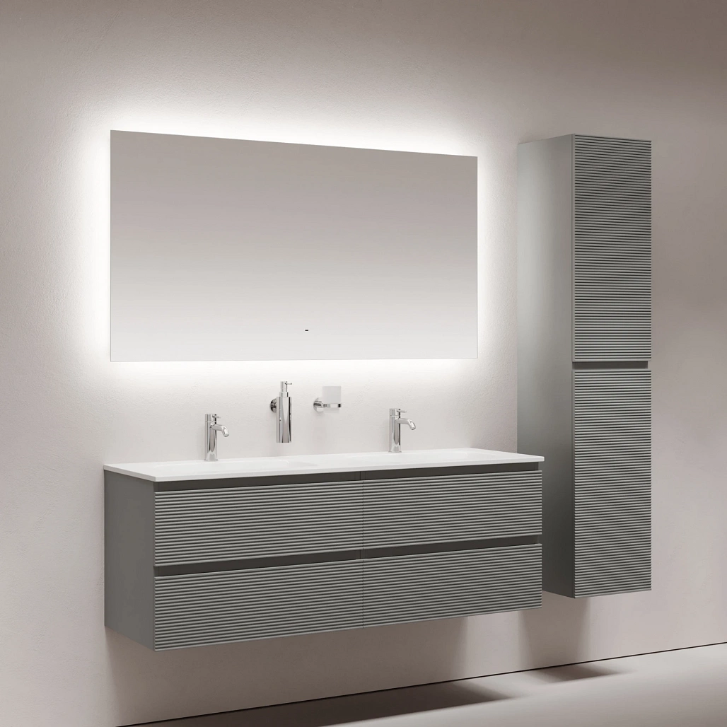 Зеркало Sancos Поле / Square 140x80 светодиодная подсветка 6000K, управление взмахом руки, диммируемая регулировка подсветки — ЗЕР010380 — фото 2