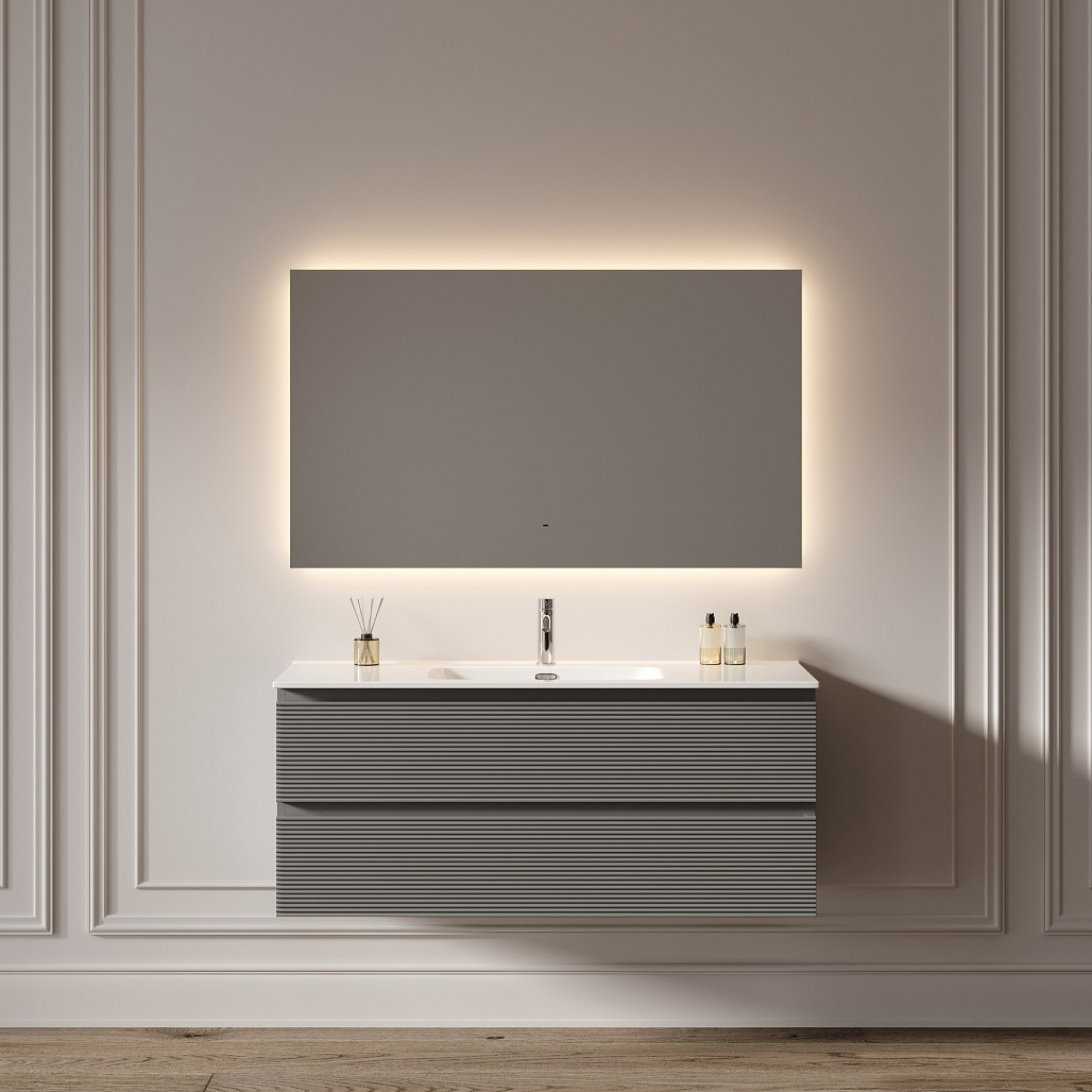 Зеркало Sancos Поле 2.0 / Square 2.0 120x70 светодиодная подсветка 2700K/4000K/5000K, управление взмахом руки, диммируемая регулировка подсветки — ЗЕР010415 — фото 8