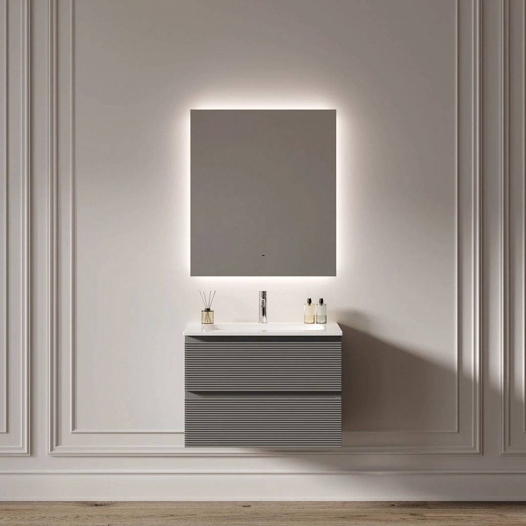 Зеркало Sancos Поле 2.0 / Square 2.0 70x80 светодиодная подсветка 2700K/4000K/5000K, антизапотевание, управление взмахом руки, диммируемая регулировка подсветки — ЗЕР010407 — фото 7