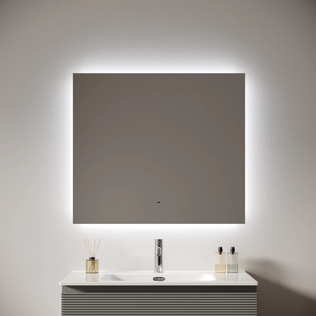 Зеркало Sancos Поле 2.0 / Square 2.0 80x70 светодиодная подсветка 2700K/4000K/5000K, управление взмахом руки, диммируемая регулировка подсветки — ЗЕР010413 — фото 3