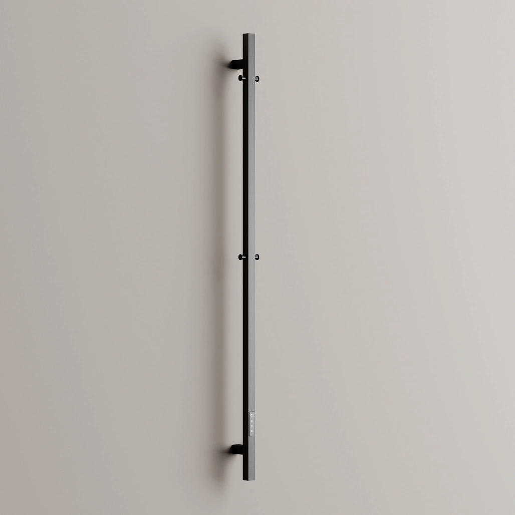Полотенцесушитель электрический Sancos Линн / Linn SC13002GG 150x3 I-образный, вакуумное напыление (PVD-покрытие), вороненая сталь