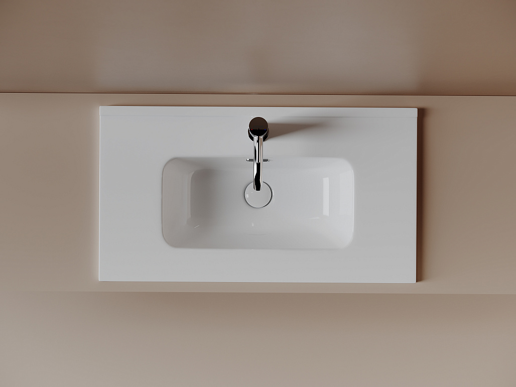 Раковина накладная Ceramicanova Компакт (Compact) 710x395x170, белый, CN7029