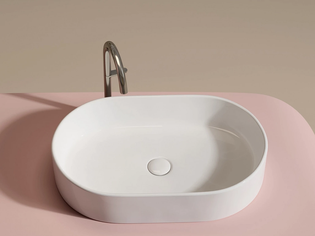 Раковина накладная Ceramicanova Элемент / Element 60,8x38,5x12,2 без перелива, овальная, белый — РАК010103 — фото 1
