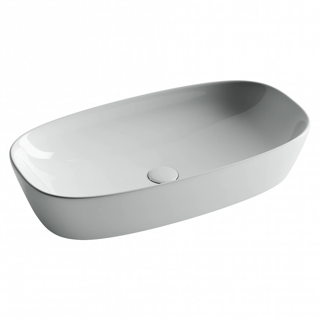 Раковина накладная Ceramicanova Элемент / Element 70x37,5x14 без перелива, овальная, белый — РАК010104 — фото 1