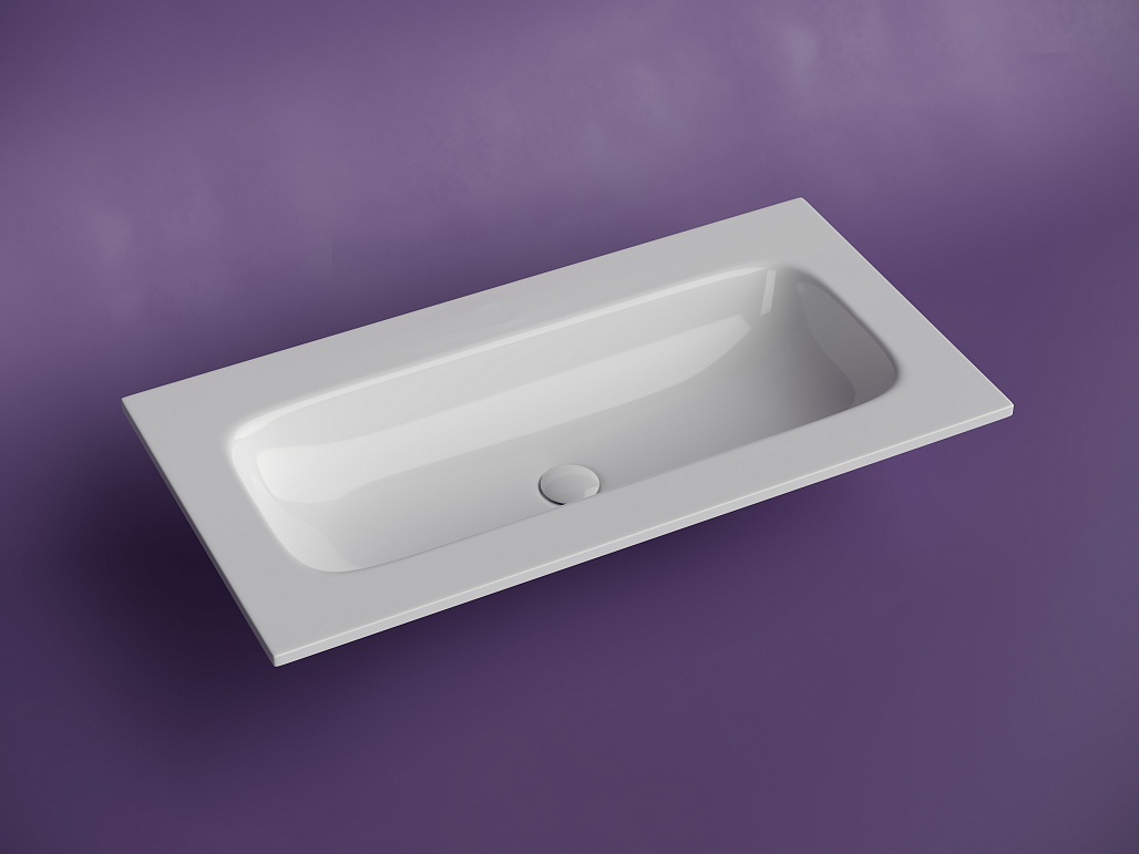 Раковина мебельная Ceramicanova Грация / Grace 91x45,7x13,7 без перелива, без отверстия под смеситель, прямоугольная, белый — РАК010086 — фото 2