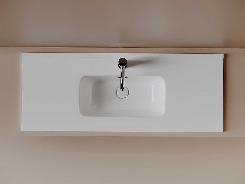 Раковина накладная Ceramicanova Компакт (Compact) 1010x395x175, белый, CN7027