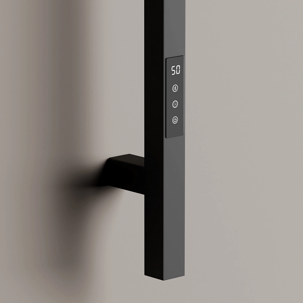 Полотенцесушитель электрический Sancos Линн / Linn SC13002MB 150x3 I-образный, черный матовый