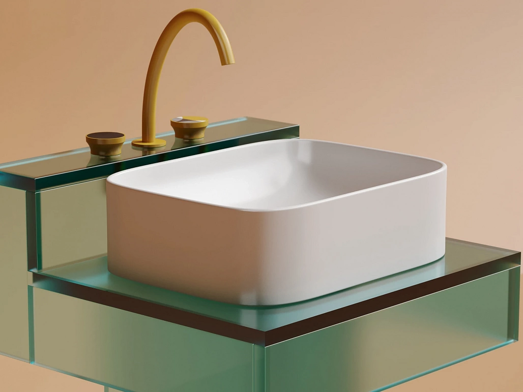 Раковина накладная Ceramicanova Элемент / Element 50,5x38x15 без перелива, прямоугольная, белый матовый — РАК010118 — фото 6