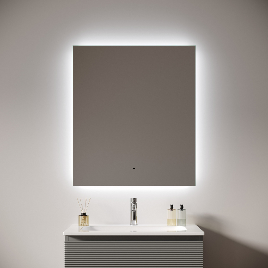 Зеркало Sancos Поле 2.0 / Square 2.0 70x80 светодиодная подсветка 2700K/4000K/5000K, управление взмахом руки, диммируемая регулировка подсветки — ЗЕР010419 — фото 3