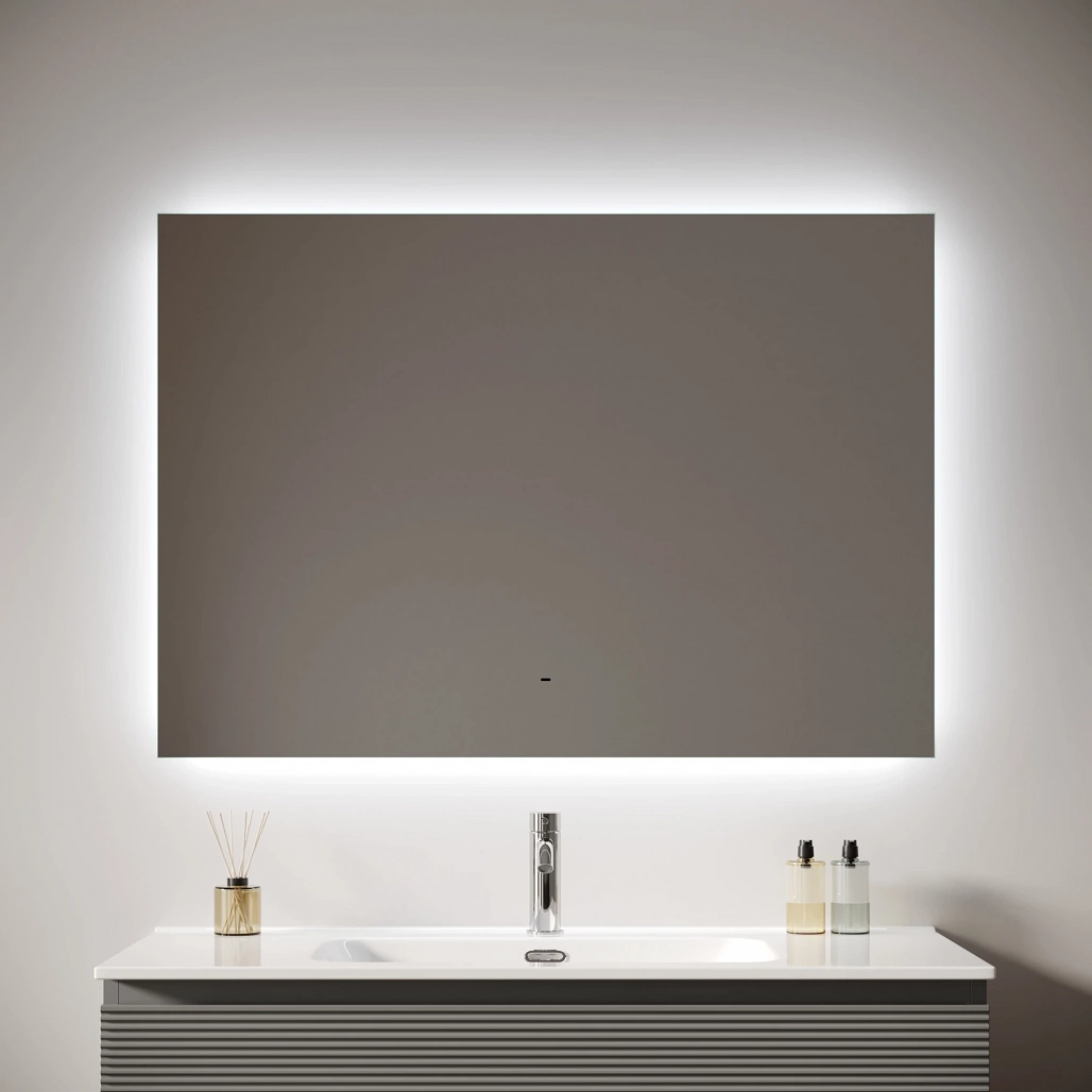 Зеркало Sancos Поле 2.0 / Square 2.0 100x70 светодиодная подсветка 2700K/4000K/5000K, антизапотевание, управление взмахом руки, диммируемая регулировка подсветки — ЗЕР010396 — фото 3