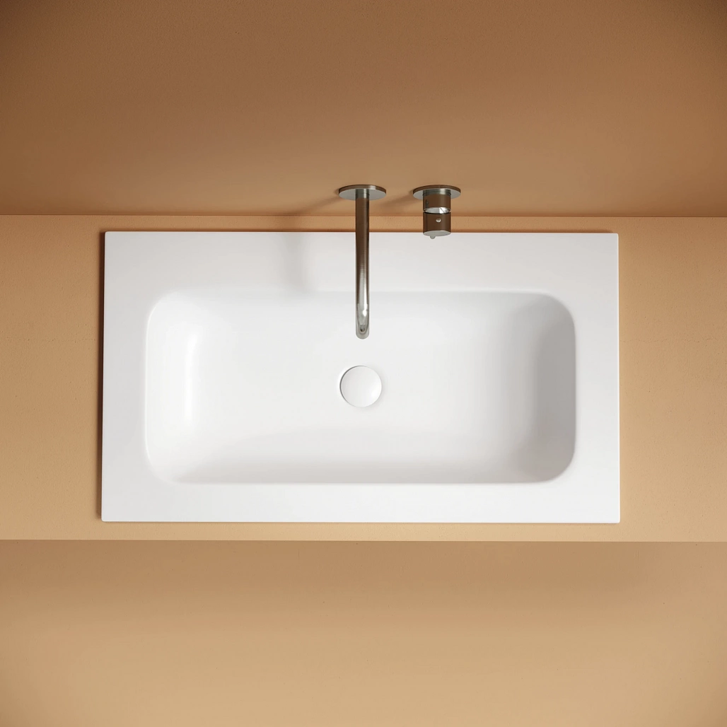 Раковина мебельная Ceramicanova Грация / Grace 81x45,7x13,7 без перелива, без отверстия под смеситель, прямоугольная, белый матовый — РАК010005 — фото 5