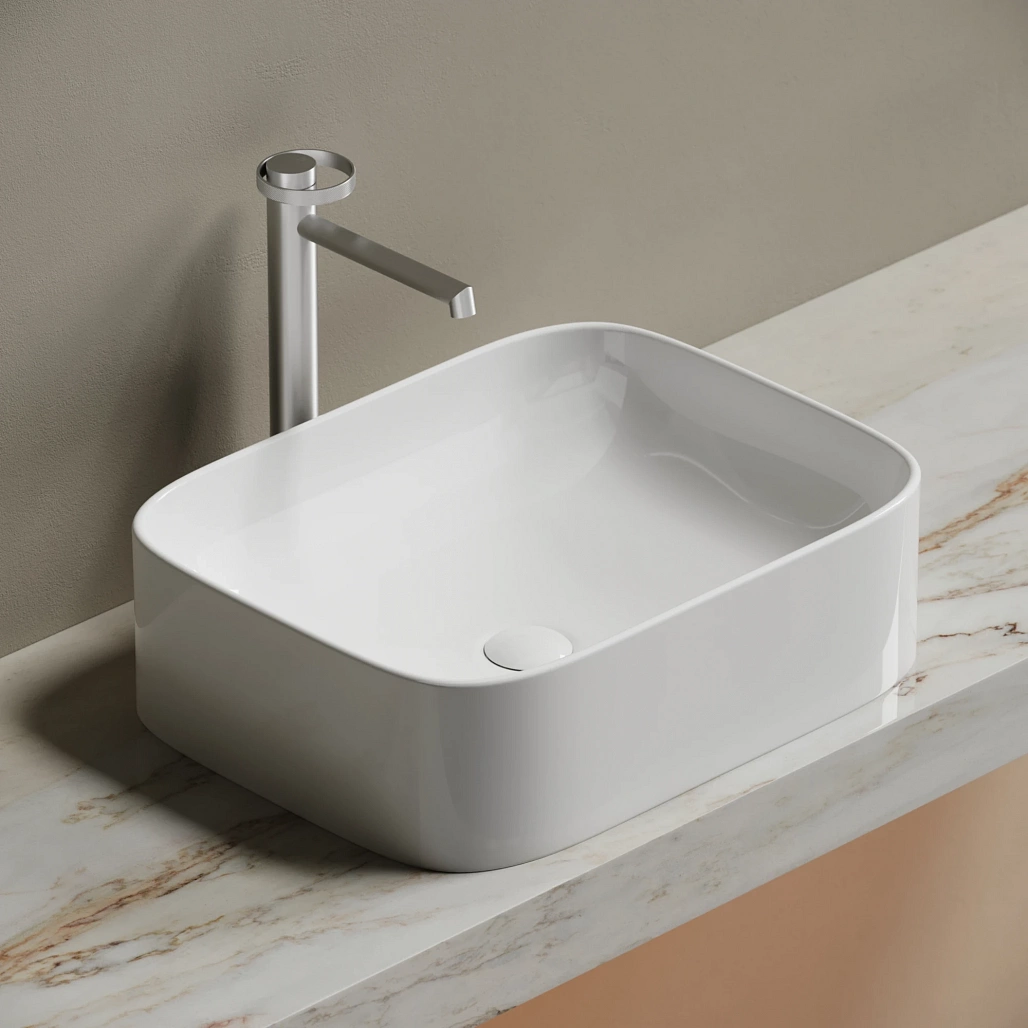 Умывальник чаша накладная прямоугольная Ceramicanova Элемент (Element) 505x380x150 мм, CN6052
