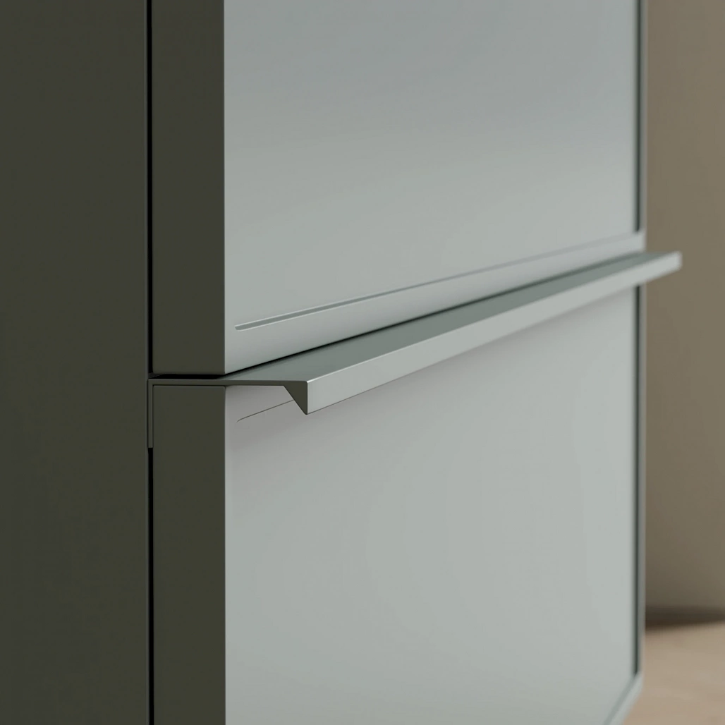 Тумба под столешницу Sancos Вельта / Velta 59x44,5x50 подвесная, серо-зелёный, столешница без отверстия под смеситель, черное небо / black sky — МЕБ009950 — фото 5