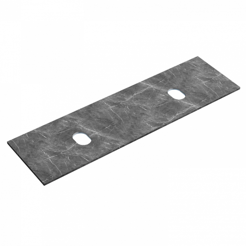 Столешница Sancos 160x46 без отверстия под смеситель, черное небо / black sky