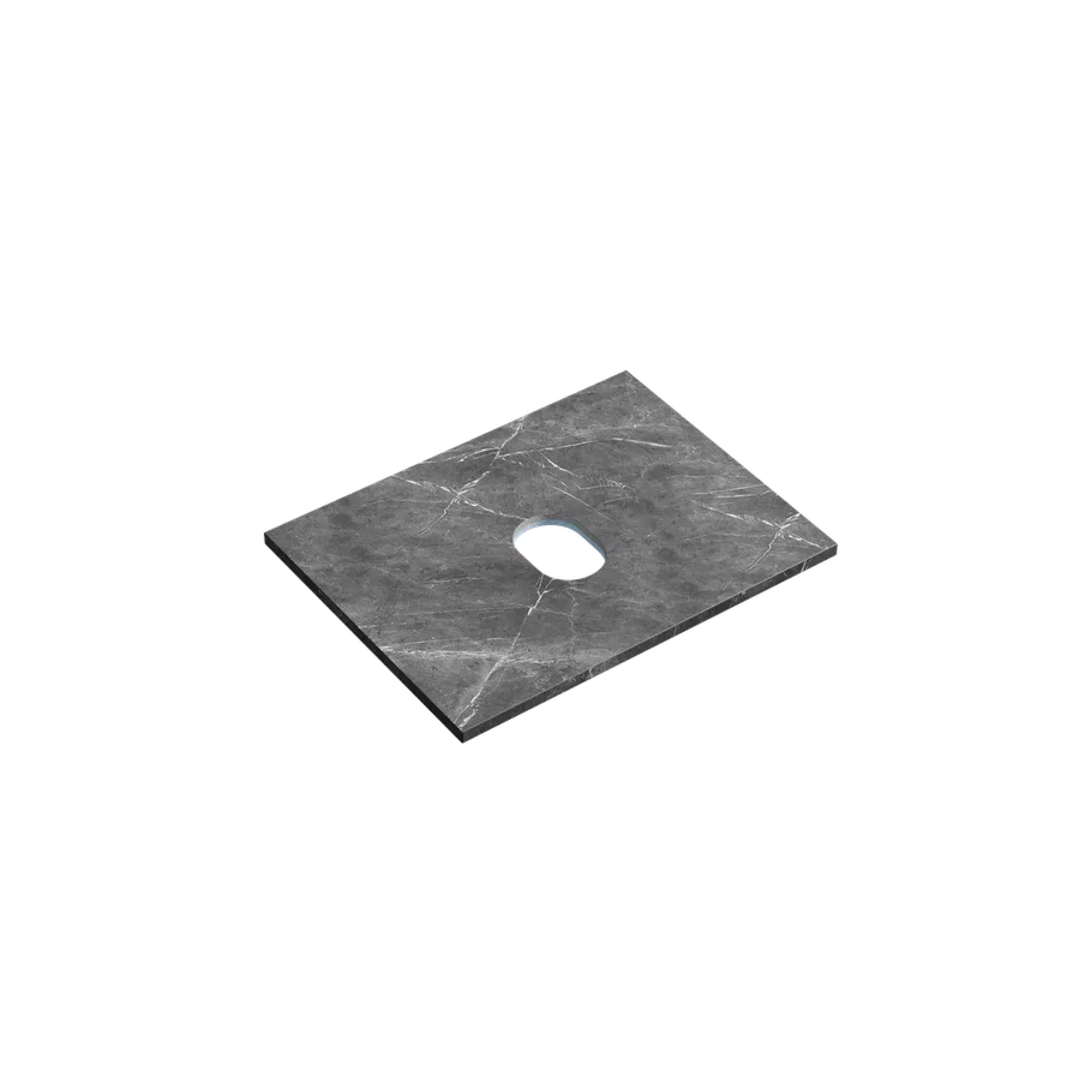 Столешница Sancos 60x46 без отверстия под смеситель, черное небо / black sky — СТО010290 — фото 1