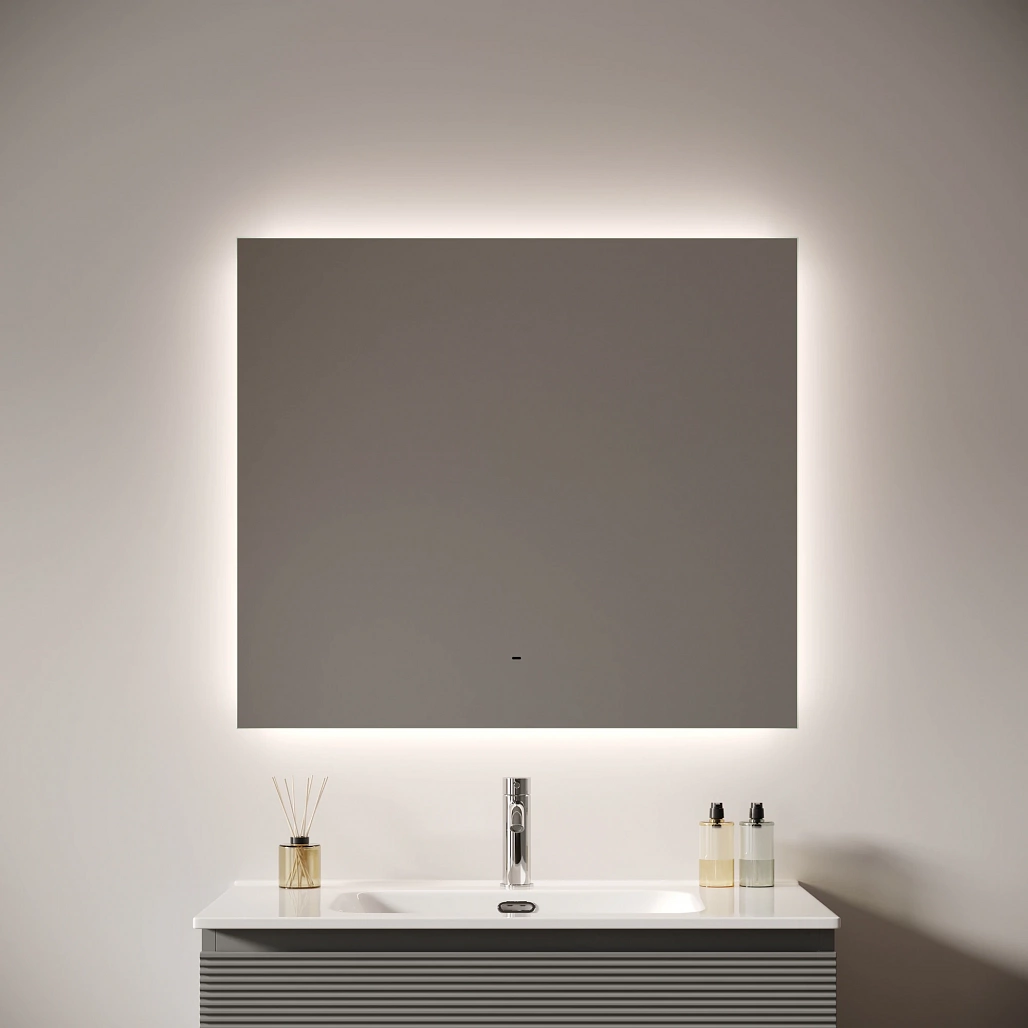 Зеркало Sancos Поле 2.0 / Square 2.0 80x70 светодиодная подсветка 2700K/4000K/5000K, управление взмахом руки, диммируемая регулировка подсветки — ЗЕР010413 — фото 4