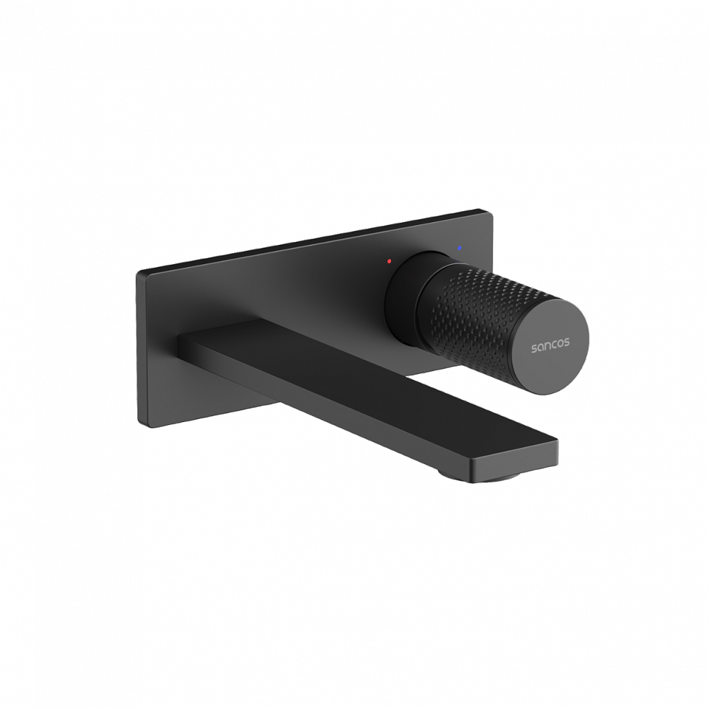 Смеситель для раковины Sancos Звено / Nexus встраиваемый, с внутренней частью, черный матовый — СМЕ010173 — фото 1