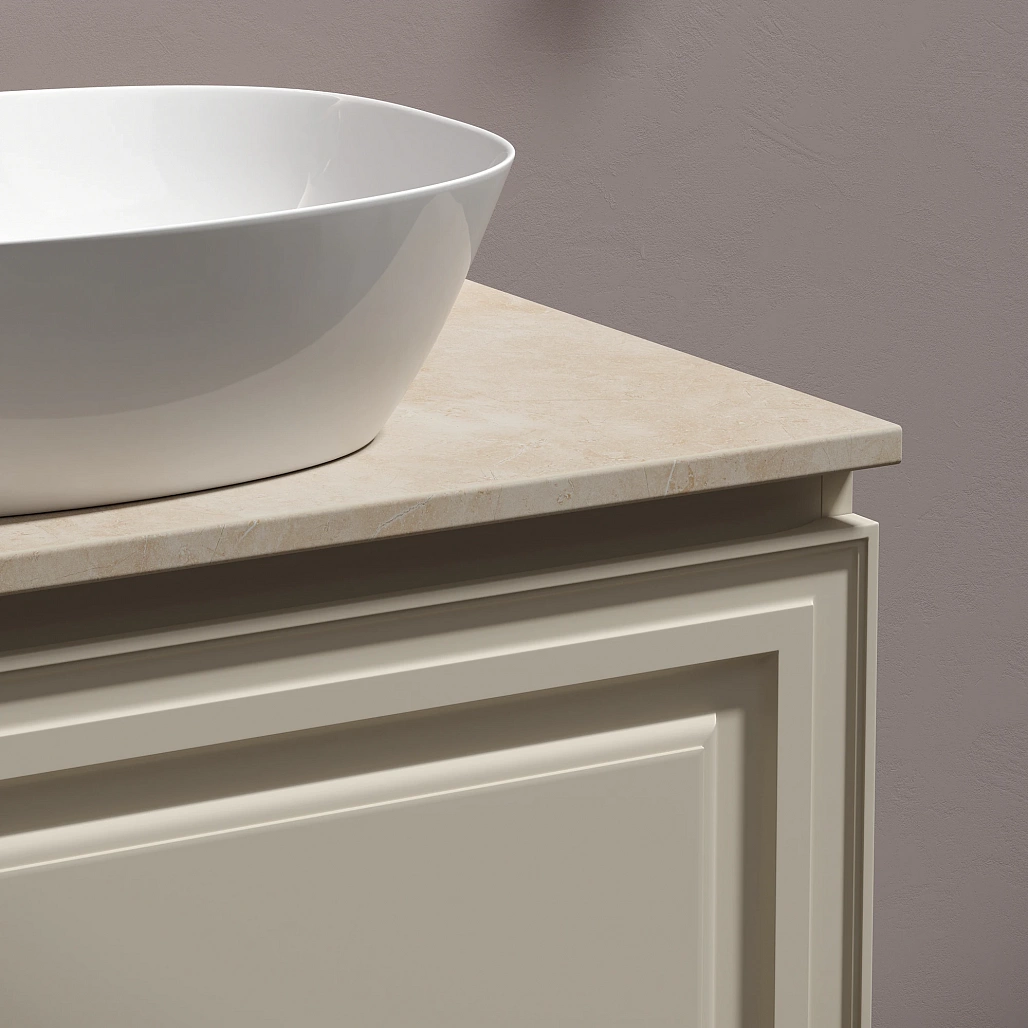 Тумба под столешницу Sancos Самая / Very 79x44,5x40,6 подвесная, бежевый матовый / beige soft, столешница с отверстием под смеситель, креман / kreman — МЕБ009970 — фото 8