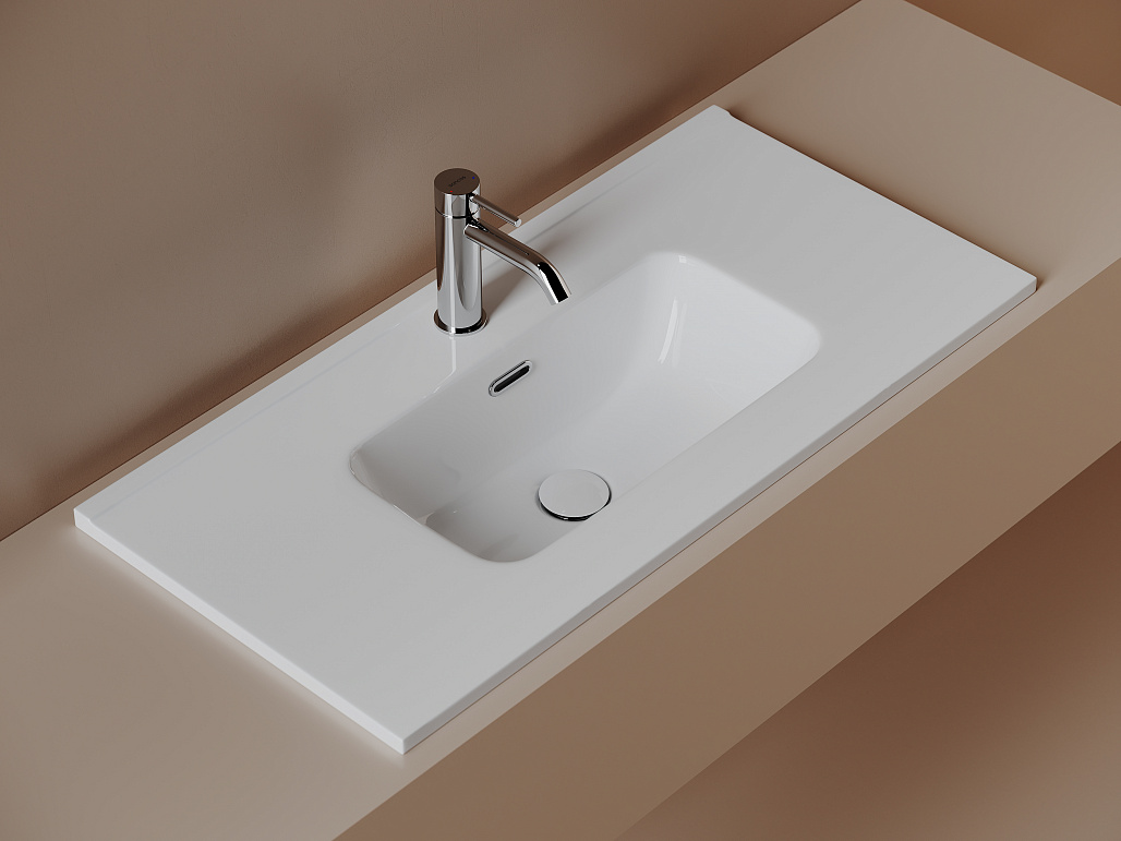 Раковина накладная Ceramicanova Компакт (Compact) 810x395x170, белый, CN7026