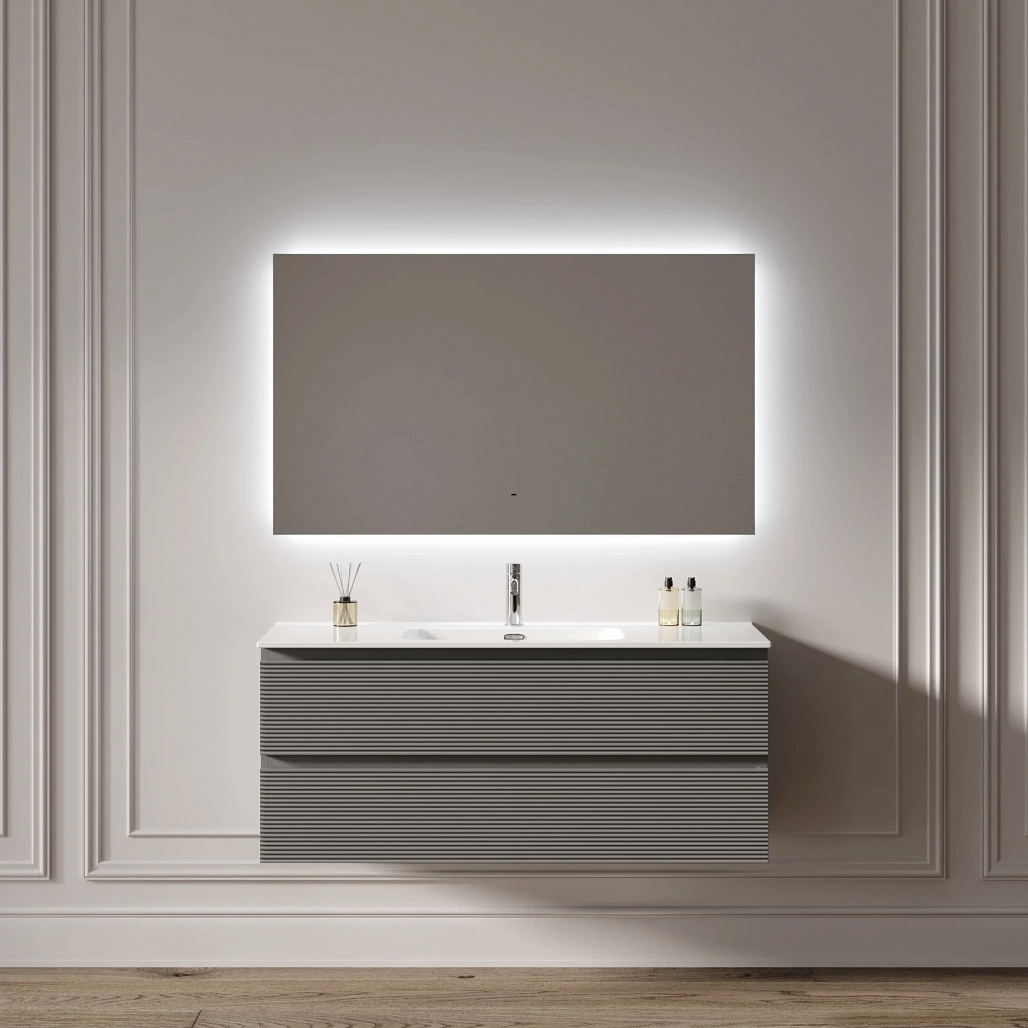 Зеркало Sancos Поле 2.0 / Square 2.0 120x70 светодиодная подсветка 2700K/4000K/5000K, антизапотевание, управление взмахом руки, диммируемая регулировка подсветки — ЗЕР010397 — фото 6