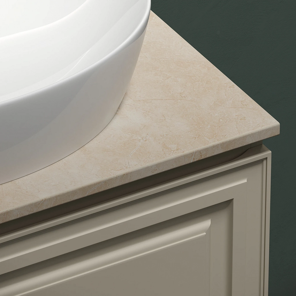 Тумба под столешницу Sancos Самая / Very 79x44,5x40,6 подвесная, бежевый матовый / beige soft, столешница без отверстия под смеситель, креман / kreman — МЕБ009969 — фото 6