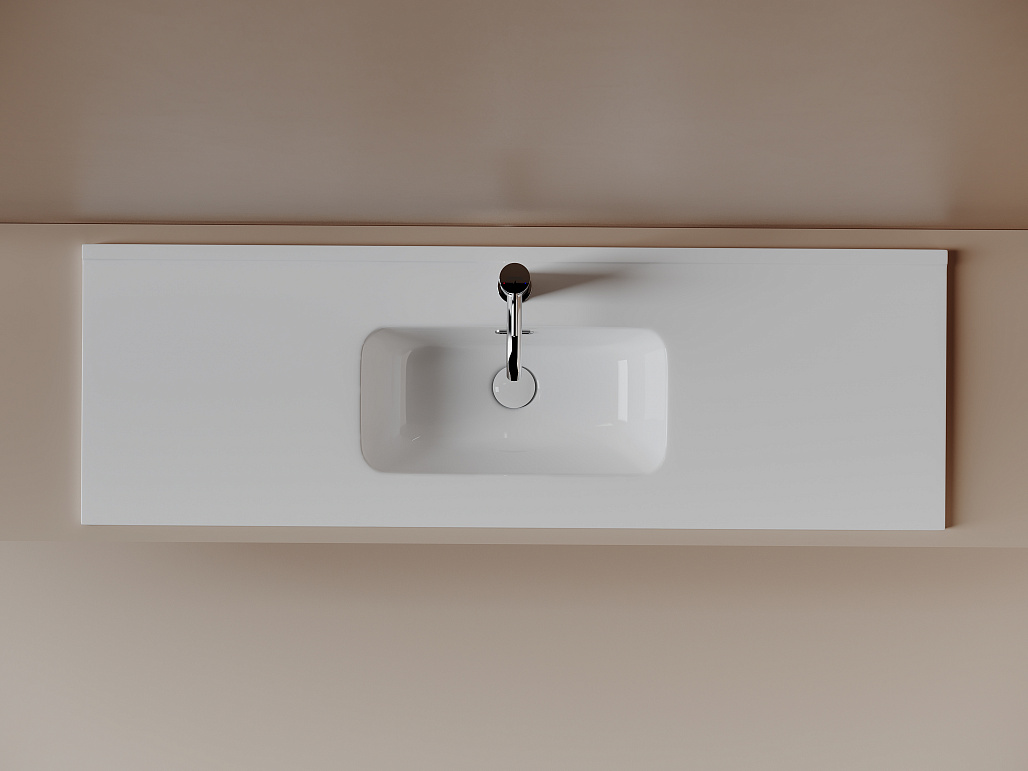 Раковина накладная Ceramicanova Компакт (Compact) 1210x395x170, белый, CN7028