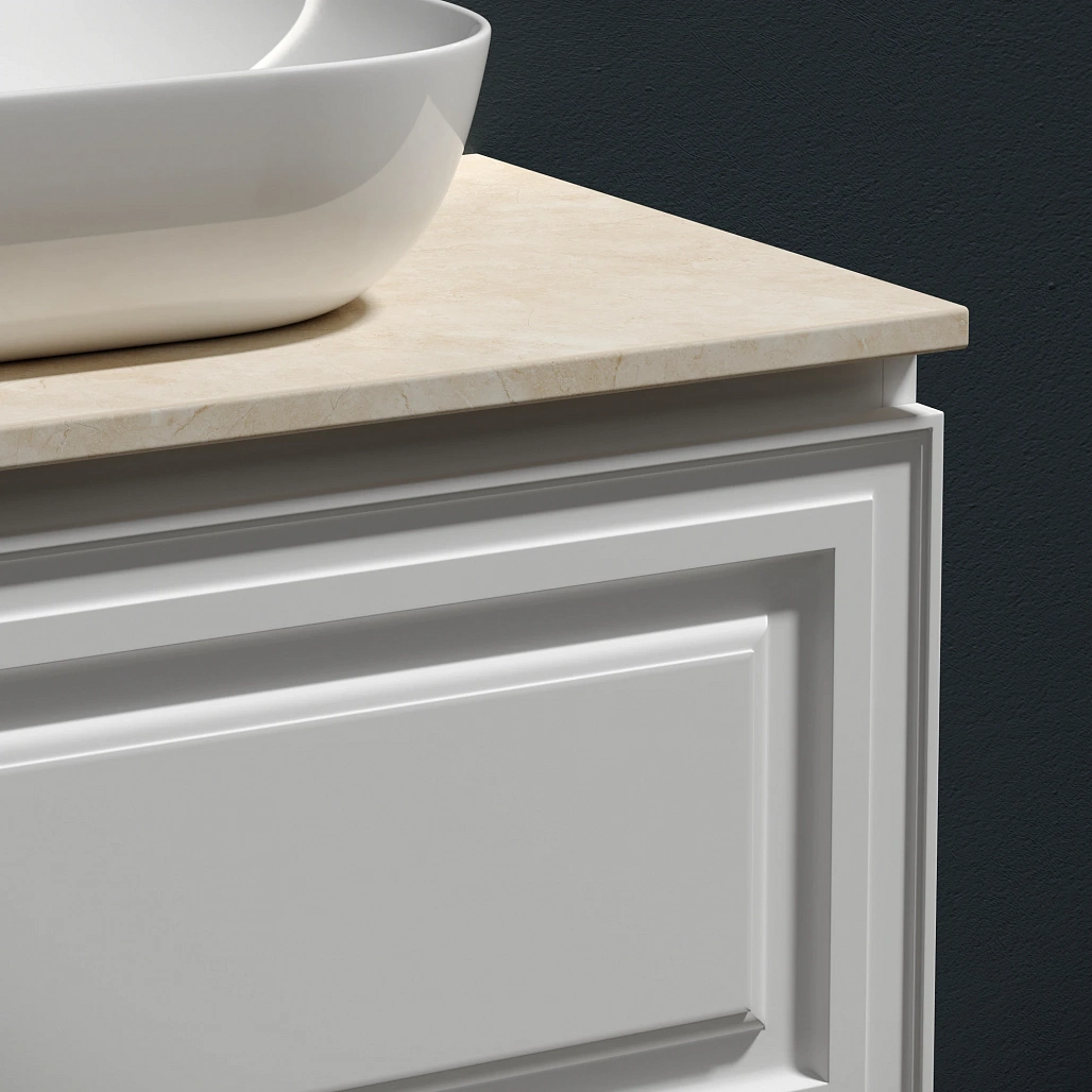Тумба под столешницу Sancos Самая / Very 79x44,5x40,6 подвесная, белый матовый / bianco, столешница с отверстием под смеситель, креман / kreman — МЕБ009976 — фото 7