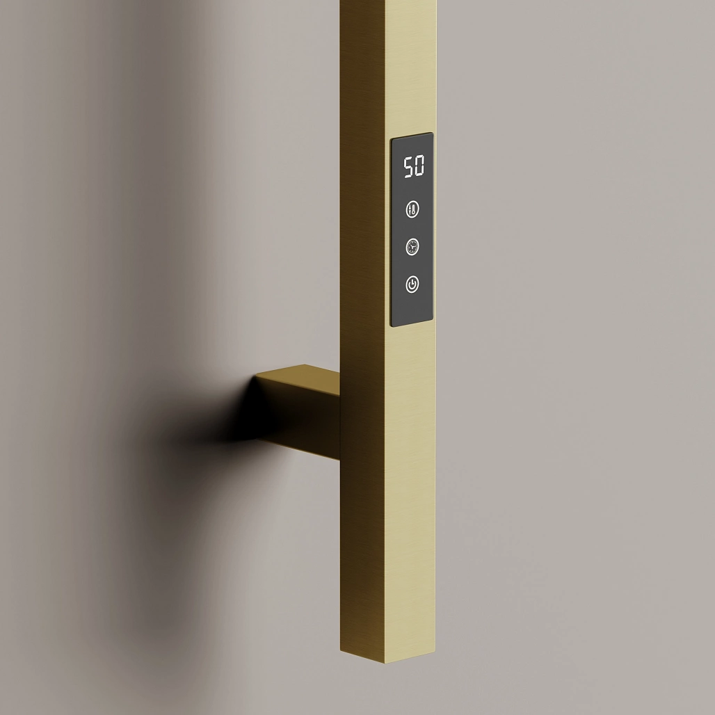 Полотенцесушитель электрический Sancos Линн / Linn SC13002BG 150x3 I-образный, вакуумное напыление (PVD-покрытие), брашированное золото