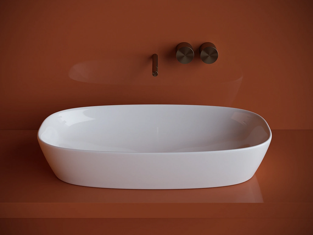 Раковина накладная Ceramicanova Элемент / Element 70x37,5x14 без перелива, овальная, белый — РАК010104 — фото 2