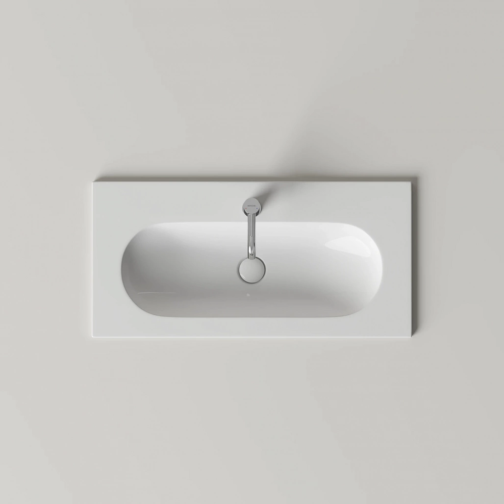 Раковина накладная Ceramicanova Калиста / Calista 81x39,5x12 без перелива, с отверстием под смеситель, прямоугольная, белый — РАК010014 — фото 5