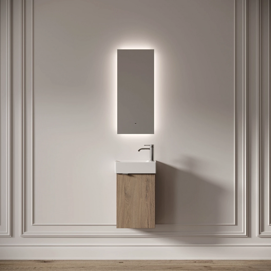 Зеркало Sancos Поле 2.0 / Square 2.0 35x80 светодиодная подсветка 2700K/4000K/5000K, управление взмахом руки, диммируемая регулировка подсветки — ЗЕР010401 — фото 7