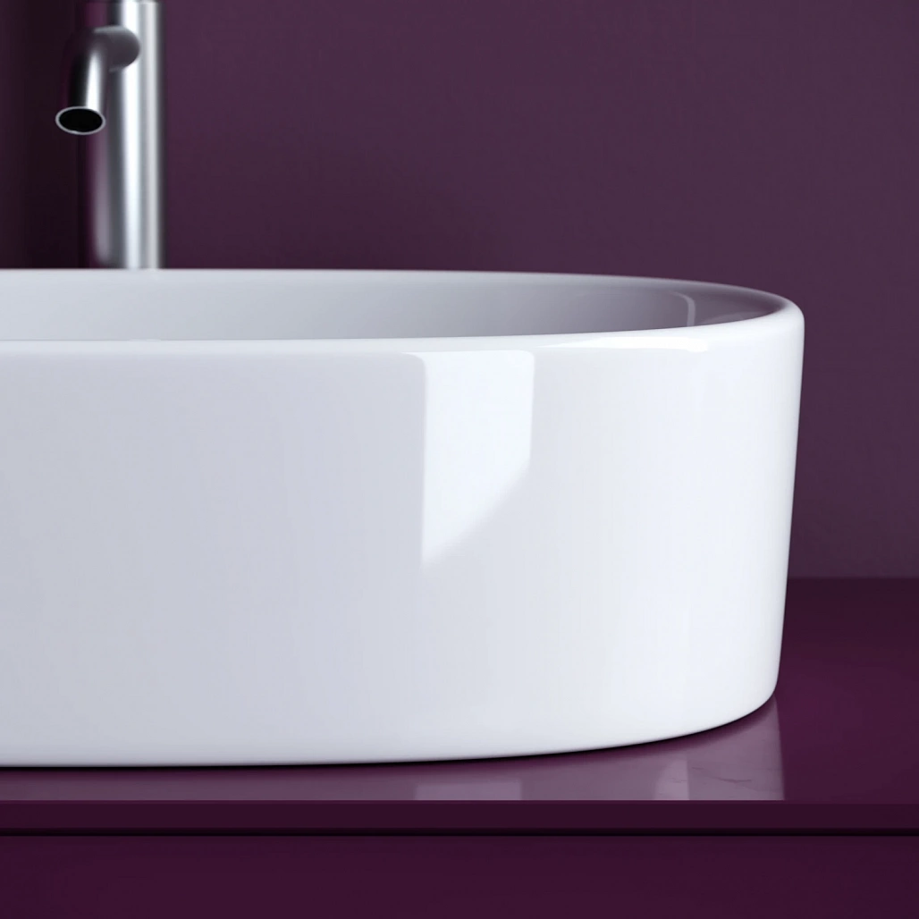 Раковина накладная овальная Ceramicanova Элемент (Element) 561x359x149, цвет белый, CN6075