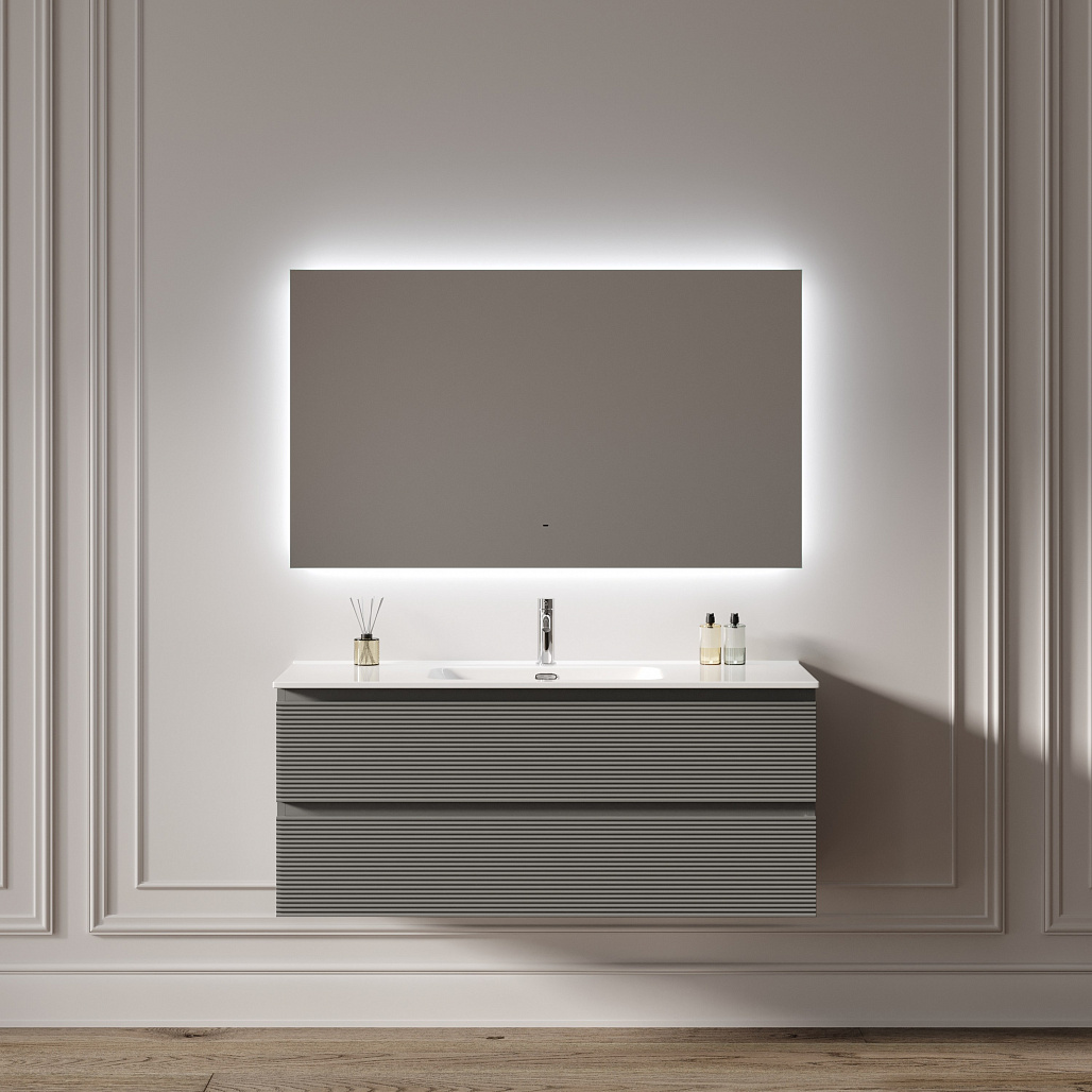 Зеркало Sancos Поле 2.0 / Square 2.0 120x70 светодиодная подсветка 2700K/4000K/5000K, управление взмахом руки, диммируемая регулировка подсветки — ЗЕР010415 — фото 6
