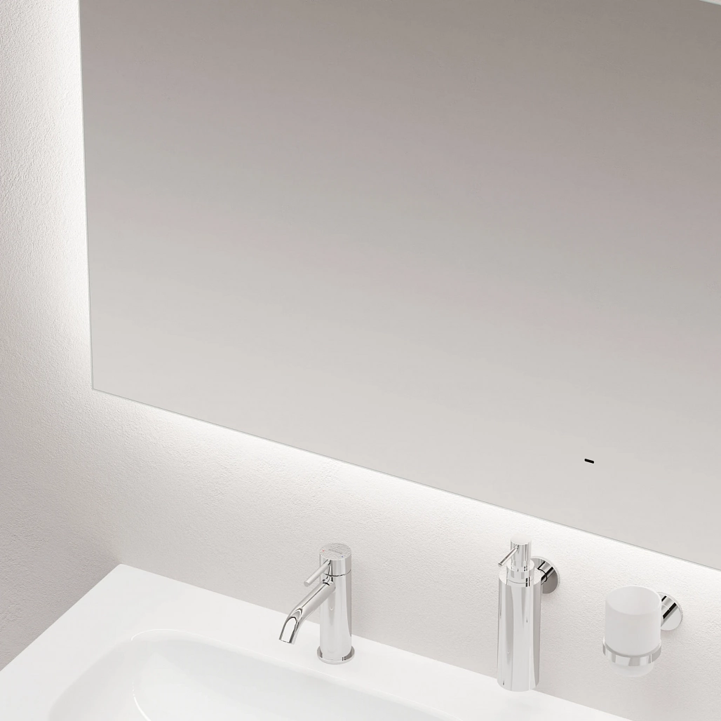 Зеркало Sancos Поле / Square 140x80 светодиодная подсветка 6000K, управление взмахом руки, диммируемая регулировка подсветки — ЗЕР010380 — фото 4