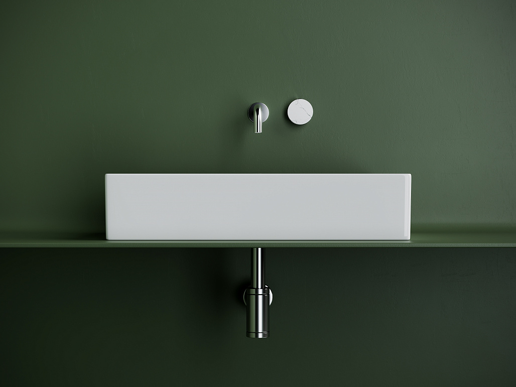 Раковина накладная прямоугольная Ceramicanova Элемент (Element) 601x361x130, цвет белый, CN6070