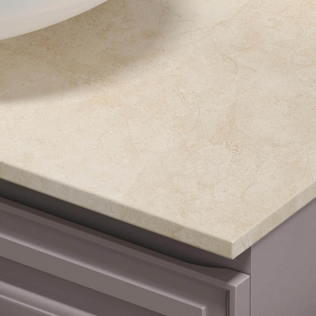 Тумба под столешницу Sancos Самая / Very 99,5x44,5x40,6 подвесная, пыльная роза / doha soft, столешница с отверстием под смеситель, креман / kreman — МЕБ009646 — фото 8