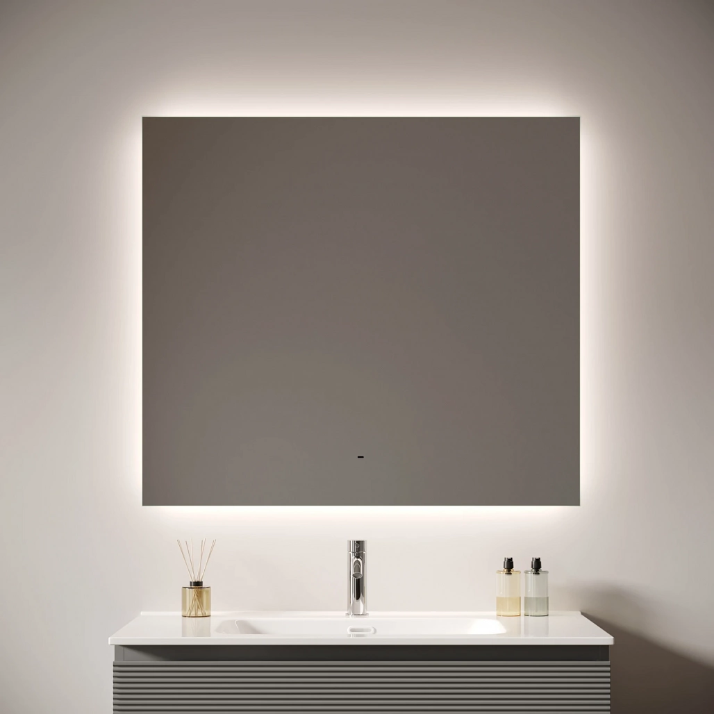 Зеркало Sancos Поле 2.0 / Square 2.0 90x70 светодиодная подсветка 2700K/4000K/5000K, антизапотевание, управление взмахом руки, диммируемая регулировка подсветки — ЗЕР010409 — фото 4